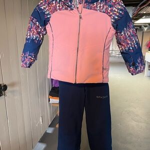 Spyder Pink and Navy Jacket with Pants Set